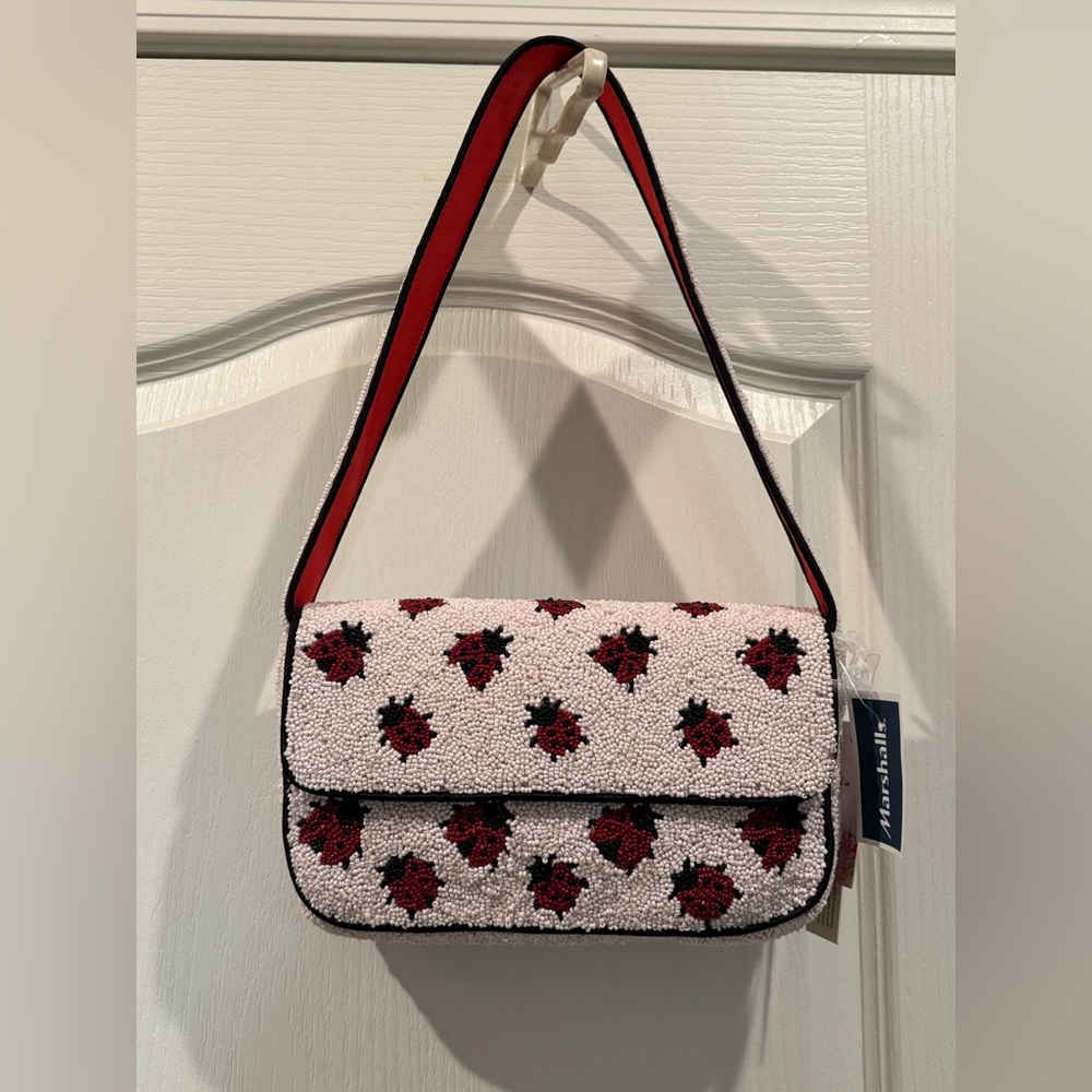 Viral Beaded Bag Lady Bugs Marshalls TikTok Made In India Pink Red NWT